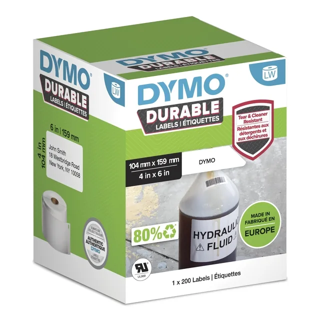 Etiket Dymo LabelWriter industrieel 104x159 wit