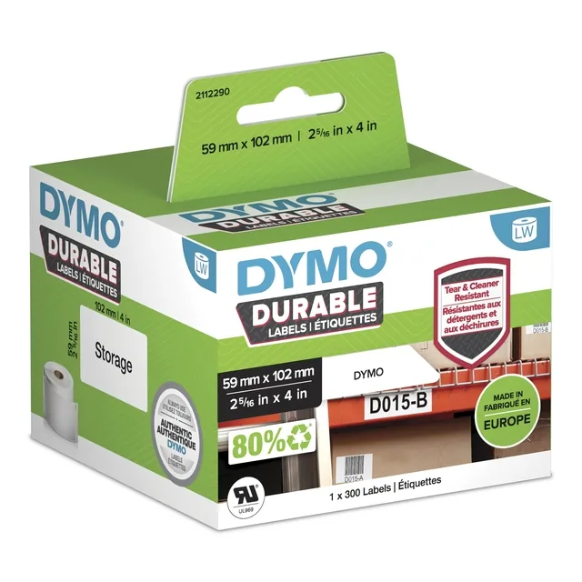 Etiket Dymo LabelWriter industrieel 59x102 wit