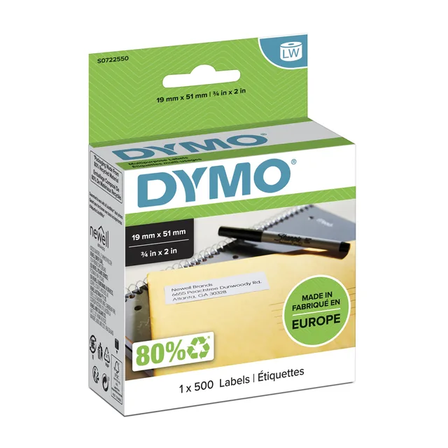 Etiket Dymo LabelWriter multifunctioneel 19x51 wit
