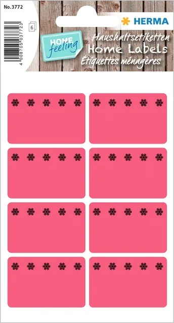 Etiket HERMA 3772 26x40mm diepvries rood 48st