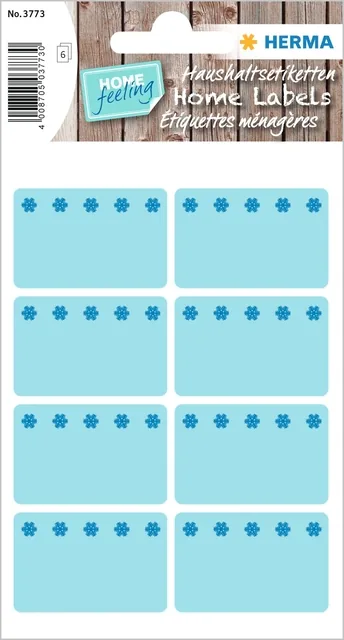 Etiket HERMA 3773 26x40mm diepvries blauw 48st
