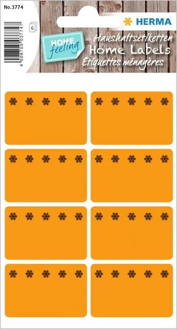 Etiket HERMA 3774 26x40mm diepvries oranje 48st