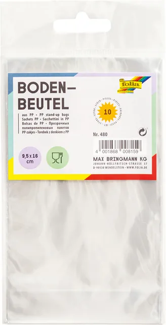 Bodemzak Folia 115x190mm 10 stuks transparant