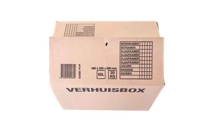 Verhuisdoos IEZZY 480x320x360 enkelgolf bruin 3mm