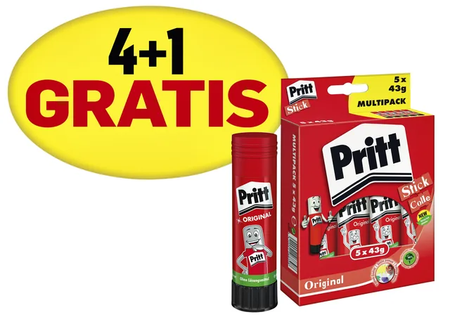 Lijmstift Pritt Stick Original 43gr promo 4+1