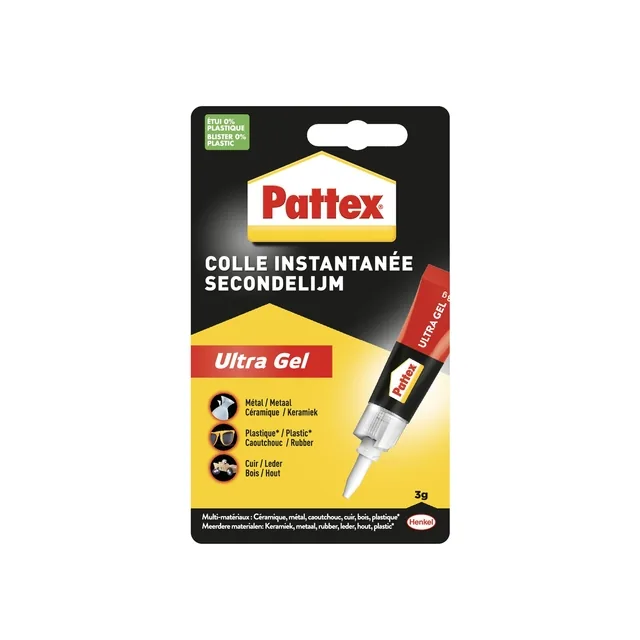Secondelijm Pattex Ultra GEL tube 3gr blister