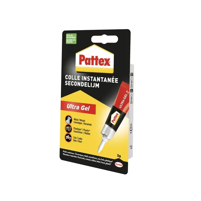 Secondelijm Pattex Ultra GEL tube 3gr blister
