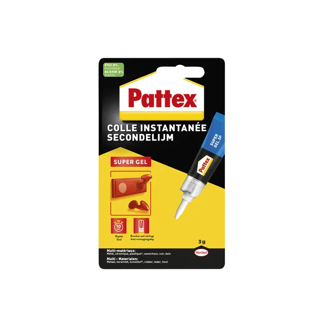 Secondenlijm Pattex super gel 3gr