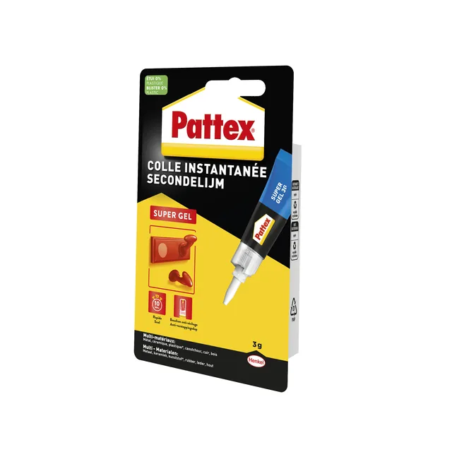Secondenlijm Pattex super gel 3gr