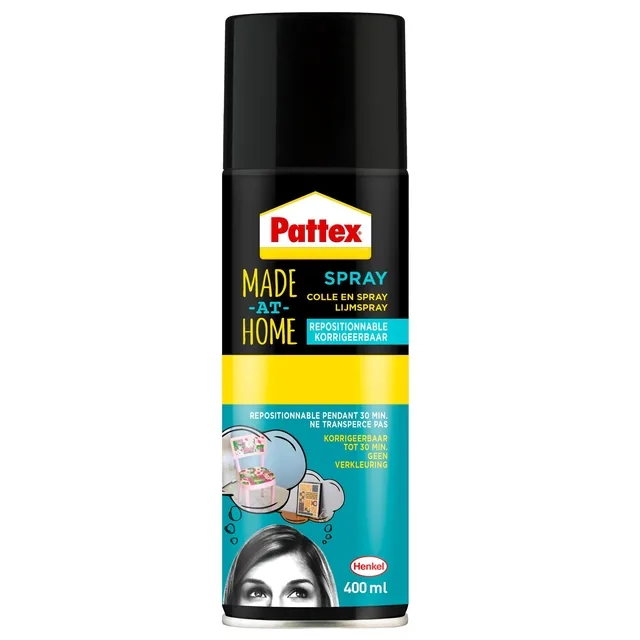 Lijmspray Pattex hobby spuitbus non-perm 400ml