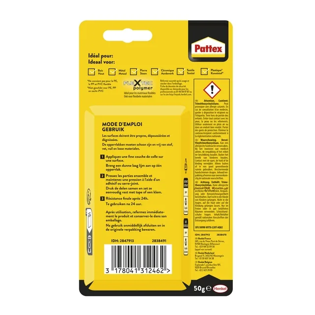 Alleslijm Pattex tube 50 gram op blister