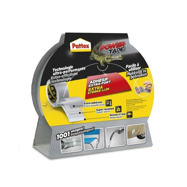 Plakband Pattex 50mmx25m power tape grijs