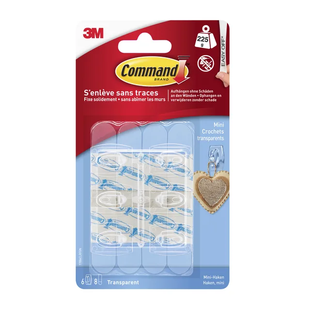 Haak Command mini incl bevestigingsstrip tr 6st