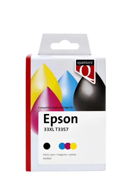 Inktcartridge Quantore Epson 33XL T3357 zw+kleuren