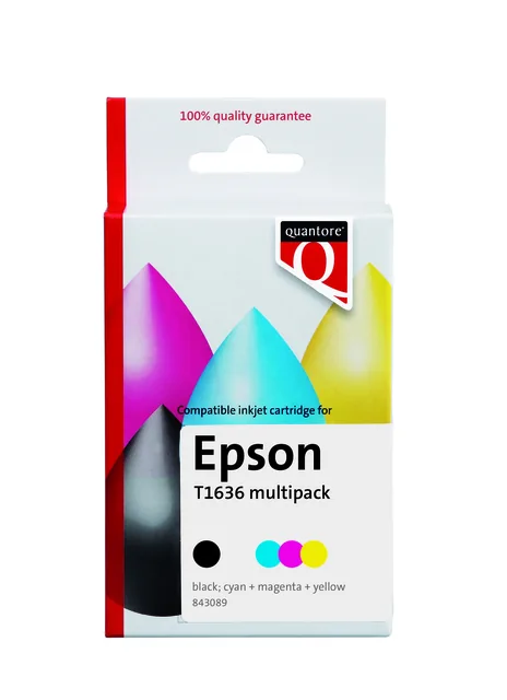 Inktcartridge Quantore Epson 16XL T1636 zwart 3 kl