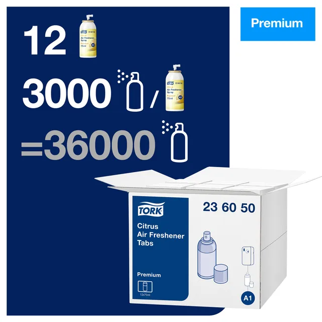 Luchtverfrisser Tork A1 Premium spray citrus