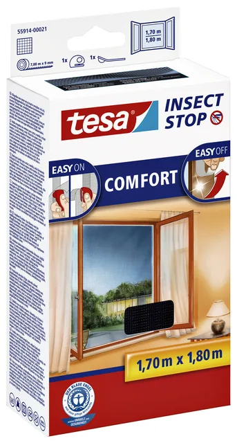 Insectenhor tesa raam 1.7x1.8m zwart