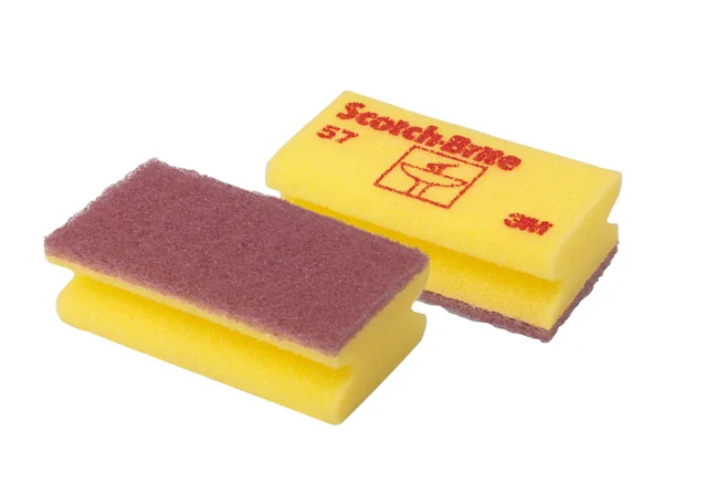 Schuurspons Scotch-Brite delicaat 70x130mm geel