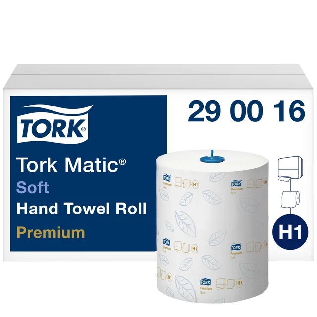 Handdoekrol Tork H1 Premium 2laags 100m wit
