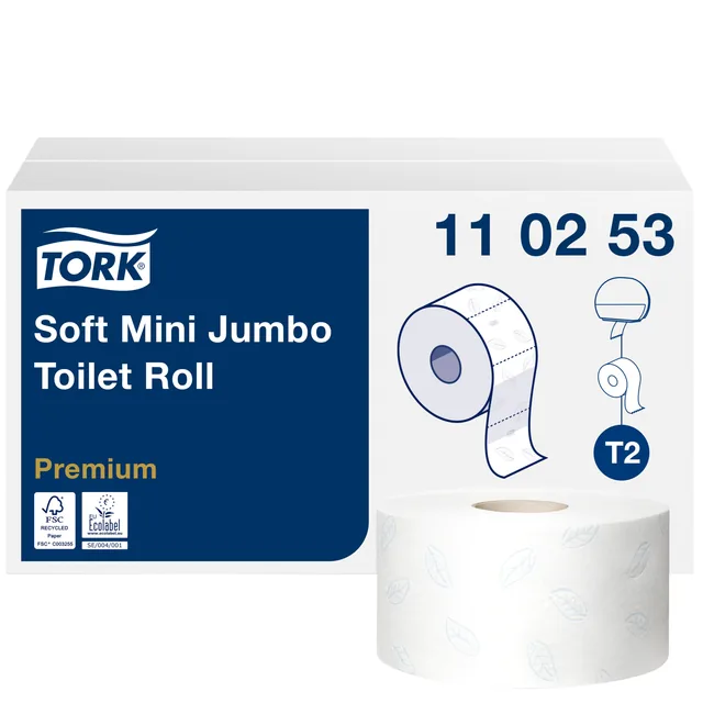 Toiletpapier Tork T2 Premium jumbo klein 2laags