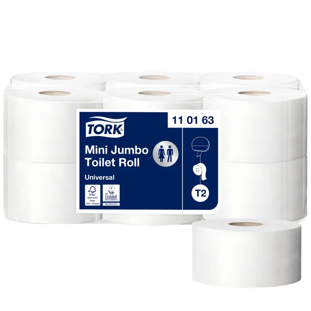 Toiletpapier Tork T2 Universal jumbo klein 1laags