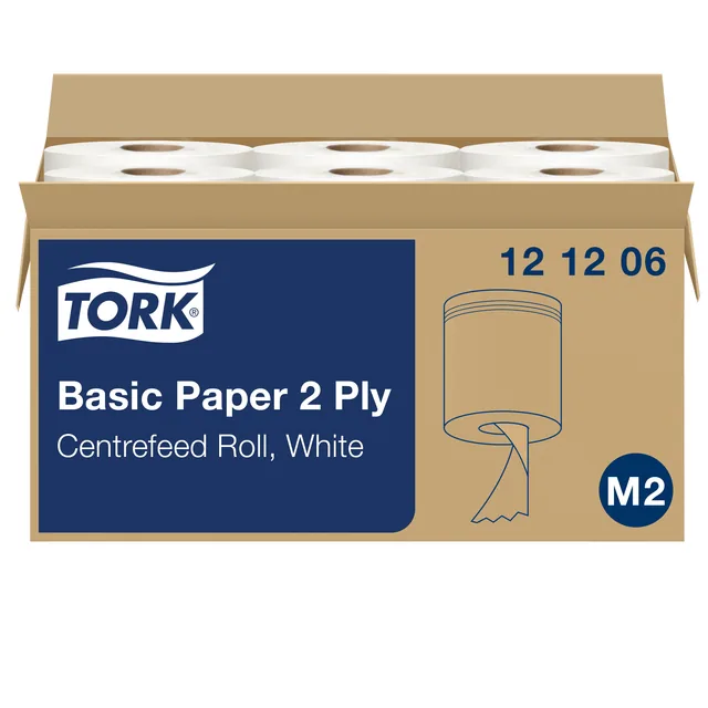 Poetspapier Tork M2 Universal 2laags 160m wit