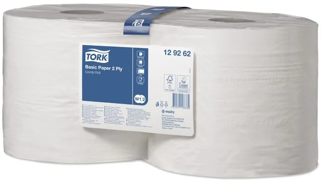 Poetspapier Tork W2 Universal 2laags 1000 vel wit