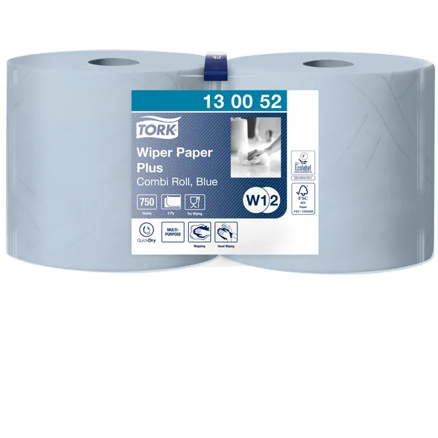 Poetspapier Tork W2 Premium 2laags 750 vel blauw
