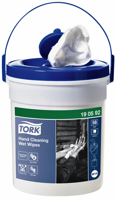Handreinigingsdoek Tork W14 Premium 1laags wit