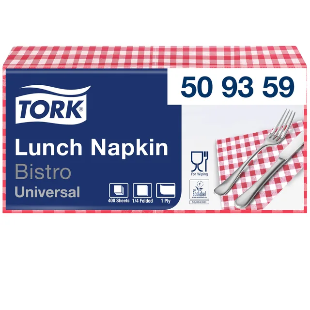 Lunchservet Tork Universal vierdevouw bistro