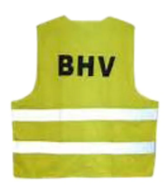Veiligheidsvest Leina met opdruk BHV geel