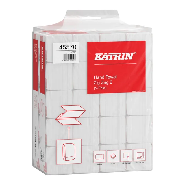 Handdoek Katrin 2laags 224x230mm wit 45570