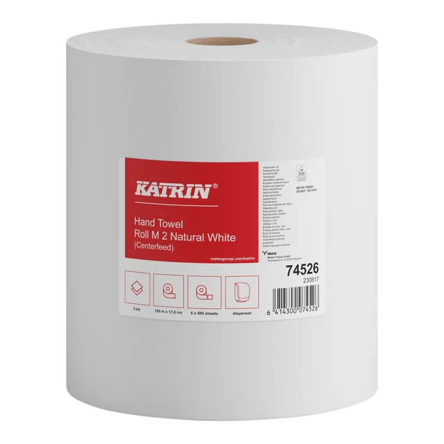 Poetspapier Katrin medium 2-laags wit 74526