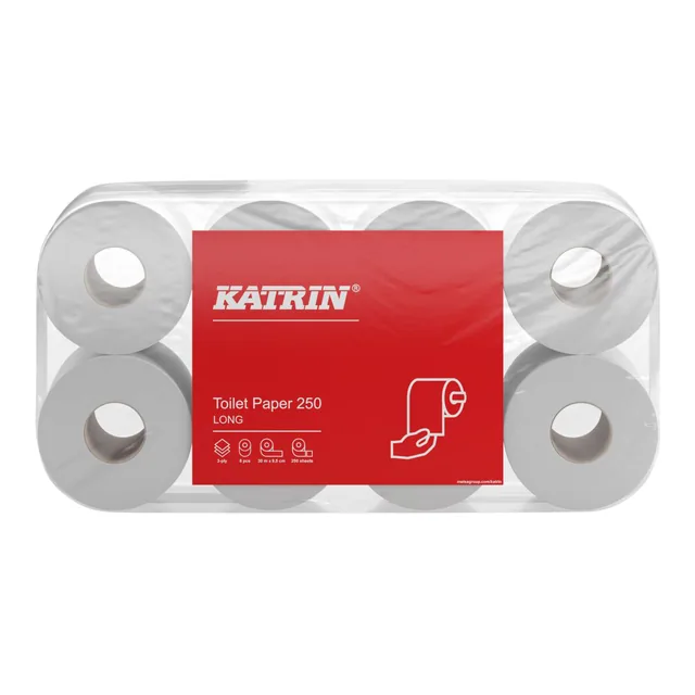 Toiletpapier Katrin 3laags 250 vel wit 104872