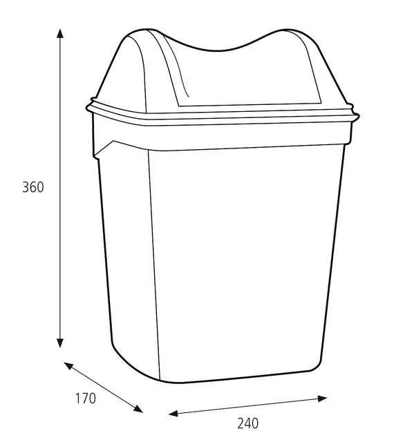 Dameshygiënebak Katrin 8 liter wit