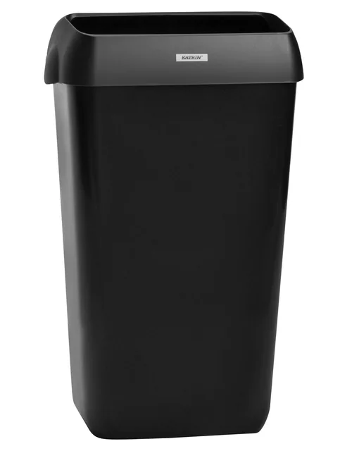 Afvalbak Katrin open inworp 25 liter zwart