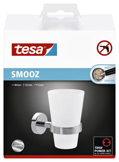 Bekerhouder tesa  verchr metaal zelfkl