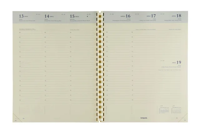 Agendavulling 2027 Brepols Concorde 7d/2p crème