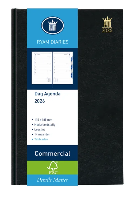 Agenda 2027 Ryam Commercial Mundior 1d/1p zwart