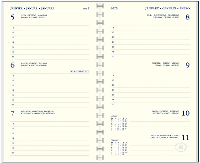 Agendavulling 2027 Ryam Memoplan 7 7d/2p