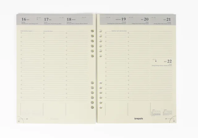 Agendavulling 2027 Brepols Brefax 7 7d/2p