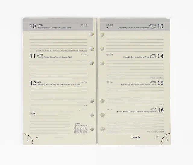 Agendavulling 2027 Brepols Brefax 17 7d/2p