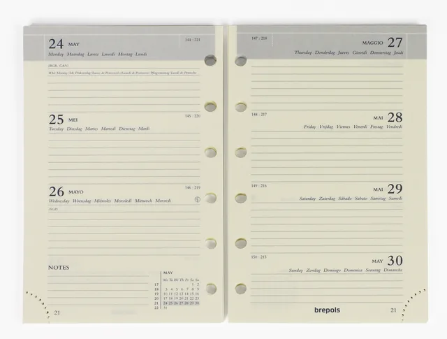 Agendavulling 2027 Brepols Brefax 27 7d/2p