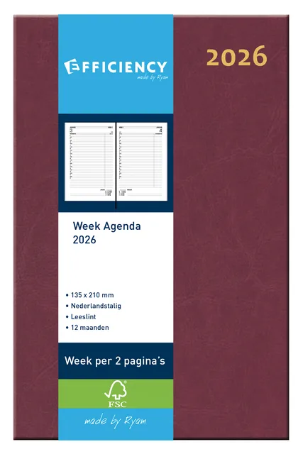 Agenda 2027 Ryam Efficiency Baladek 7d/2p bordeaux