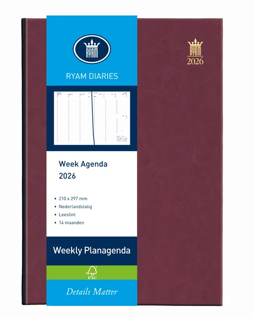 Agenda 2027 Ryam Weekly 7d/2p bordeaux