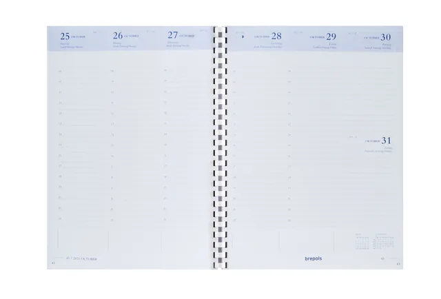 Agendavulling 2027 Brepols Timing 7d/2p spiraal wt