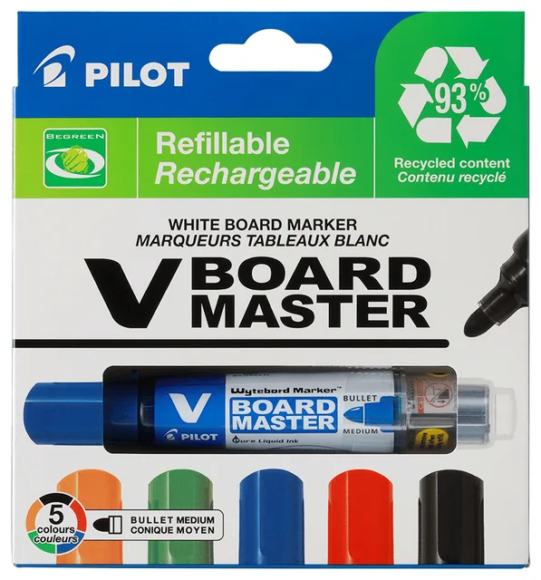Whiteboardmarker Pilot begreen rond M assorti