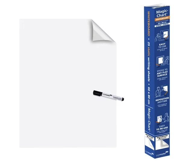 Magic Chart Legamaster Whiteboard 600x800mm wt 25v