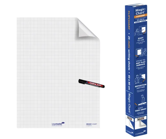 Magic Chart Legamaster flip 600x800mm wt ruit 25v
