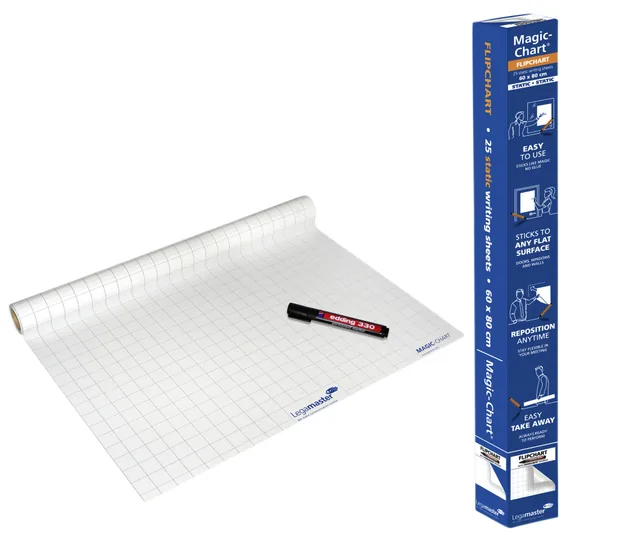 Magic Chart Legamaster flip 600x800mm wt ruit 25v